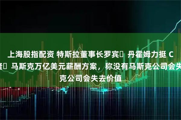 上海股指配资 特斯拉董事长罗宾・丹霍姆力挺 CEO 埃隆・马斯克万亿美元薪酬方案，称没有马斯克公司会失去价值