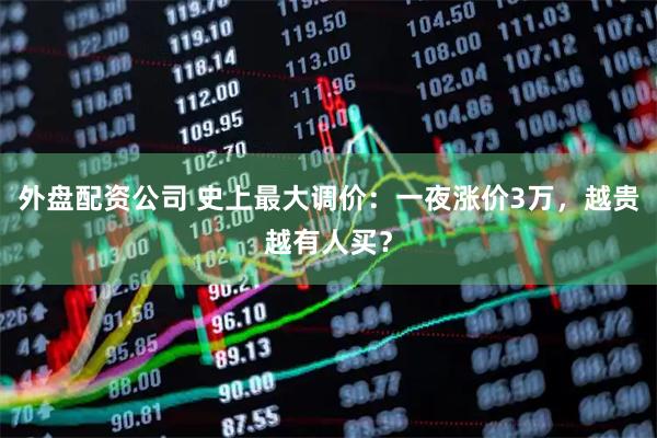 外盘配资公司 史上最大调价：一夜涨价3万，越贵越有人买？